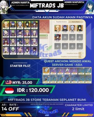 akun genshin impact starter | 1